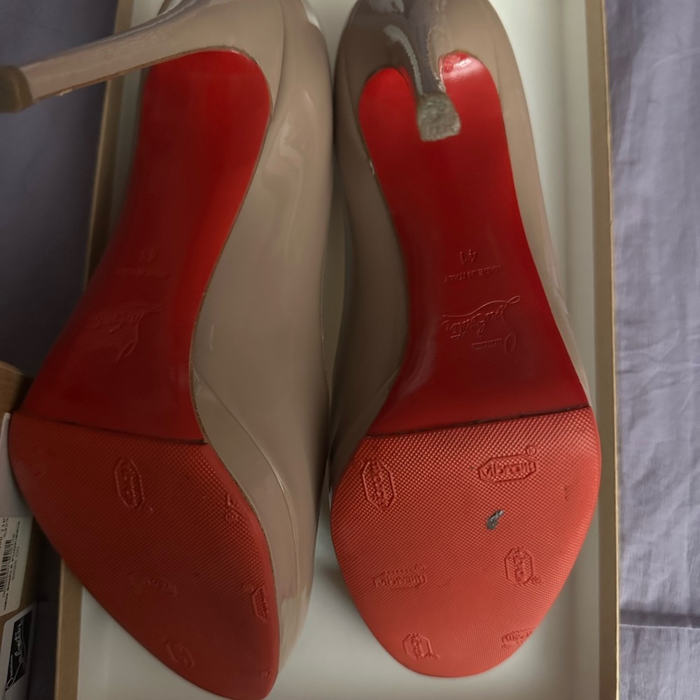 Christian Louboutin Beige simple pump 120 - Picture 5 of 7